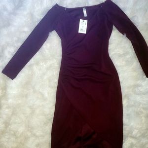 Burgundy dress